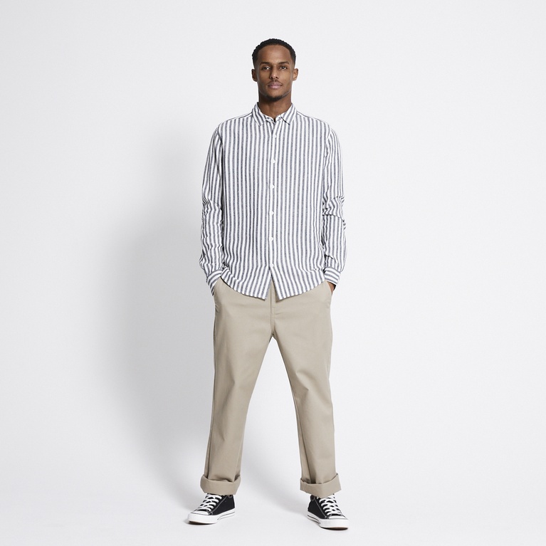 Linen blend shirt "Lucas Stripe"